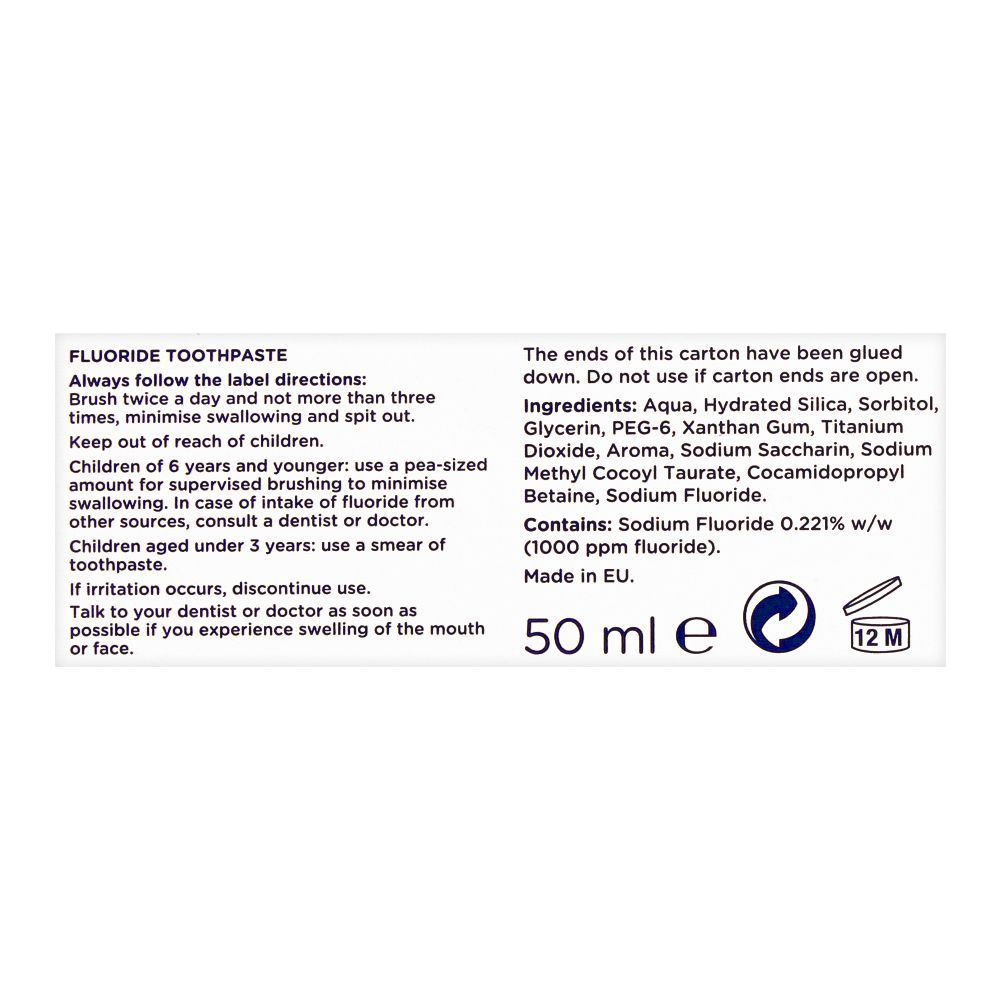 Aquafresh Milk Teeth Toothpaste, 0-2 Years, 50ml