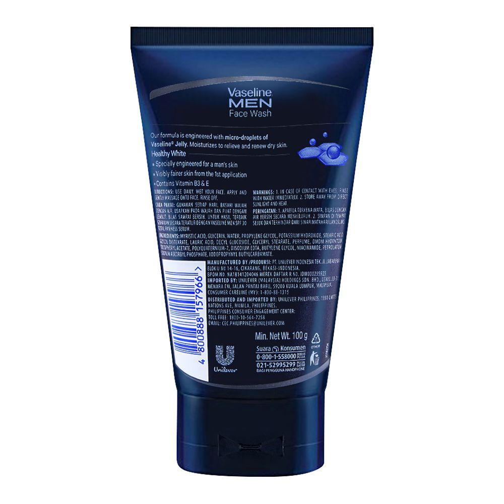 Vaseline Men Healthy White Face Wash 100gm