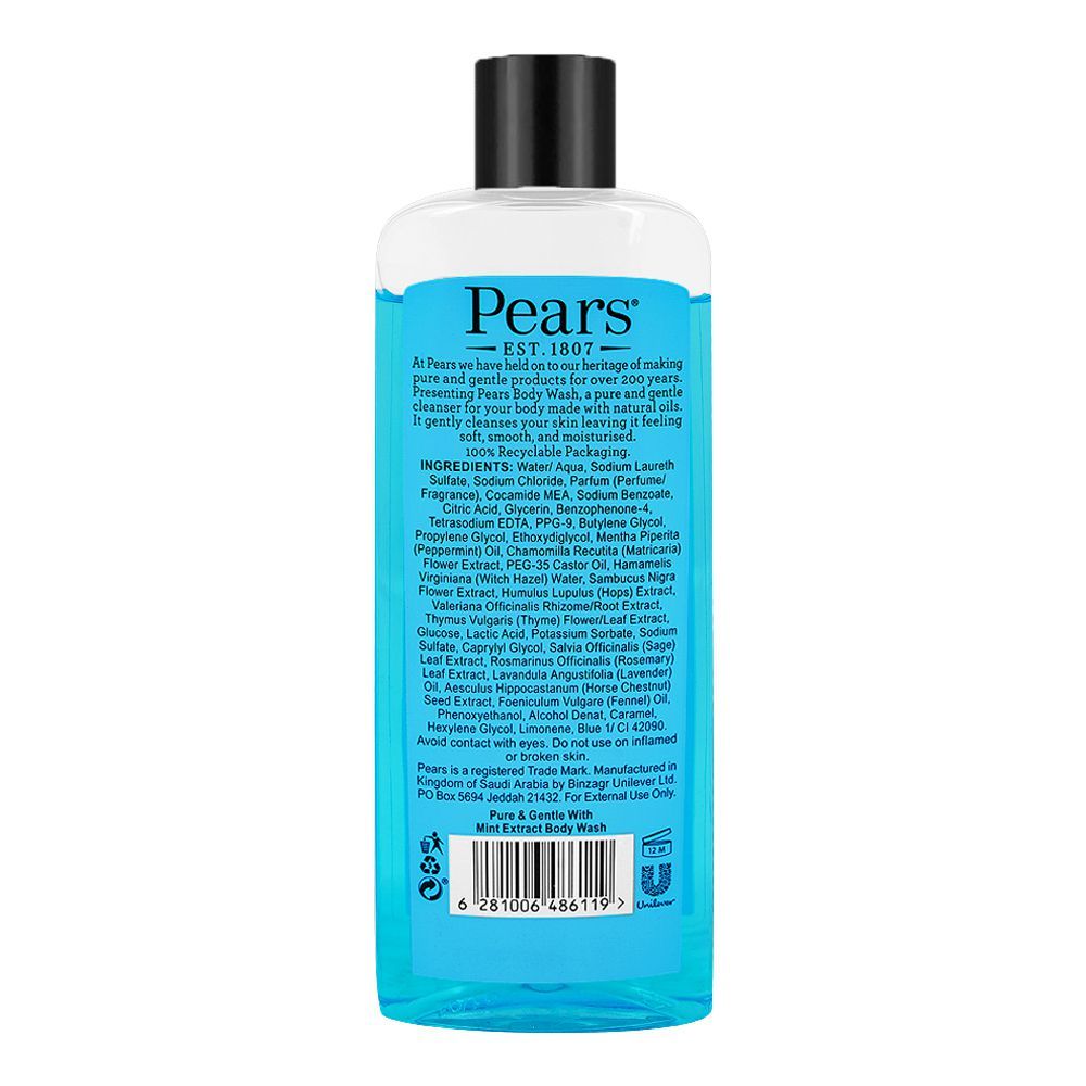 Pears Pure & Gentle Mint Extract Shower Gel 250ml