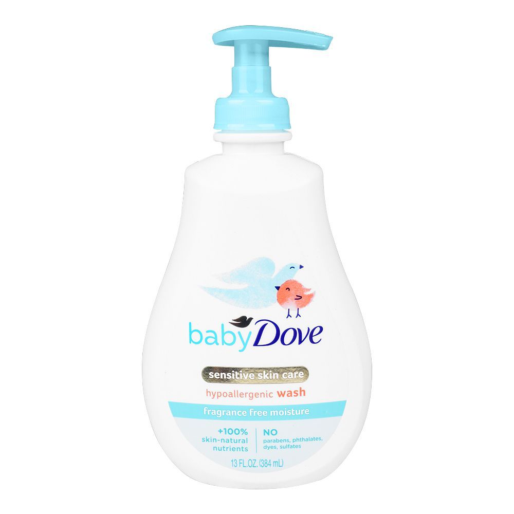Dove Baby Sensitive Skin Care Hypoallergic Wash Parabens Free 384ml