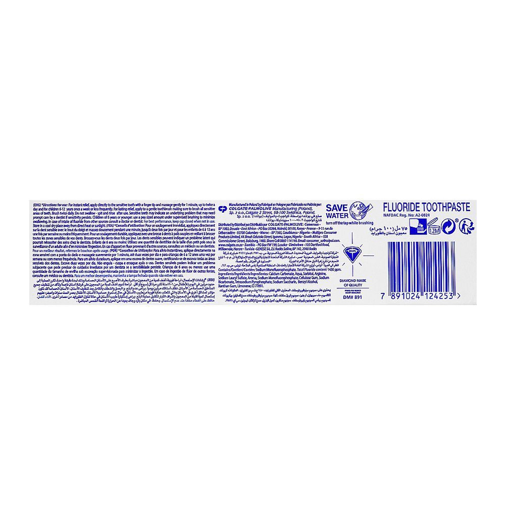 Colgate Sensitive Pro-Relief Whitening Toothpaste, 75ml