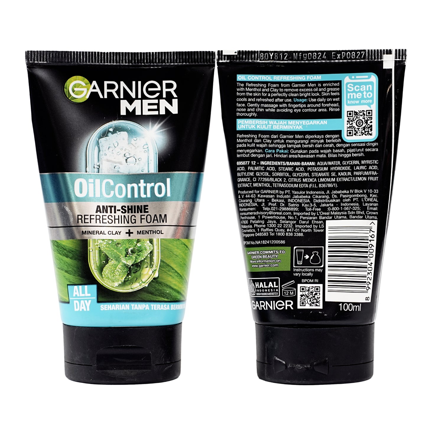 Garnier Men Oil Control Refreshing Foam 100 ml