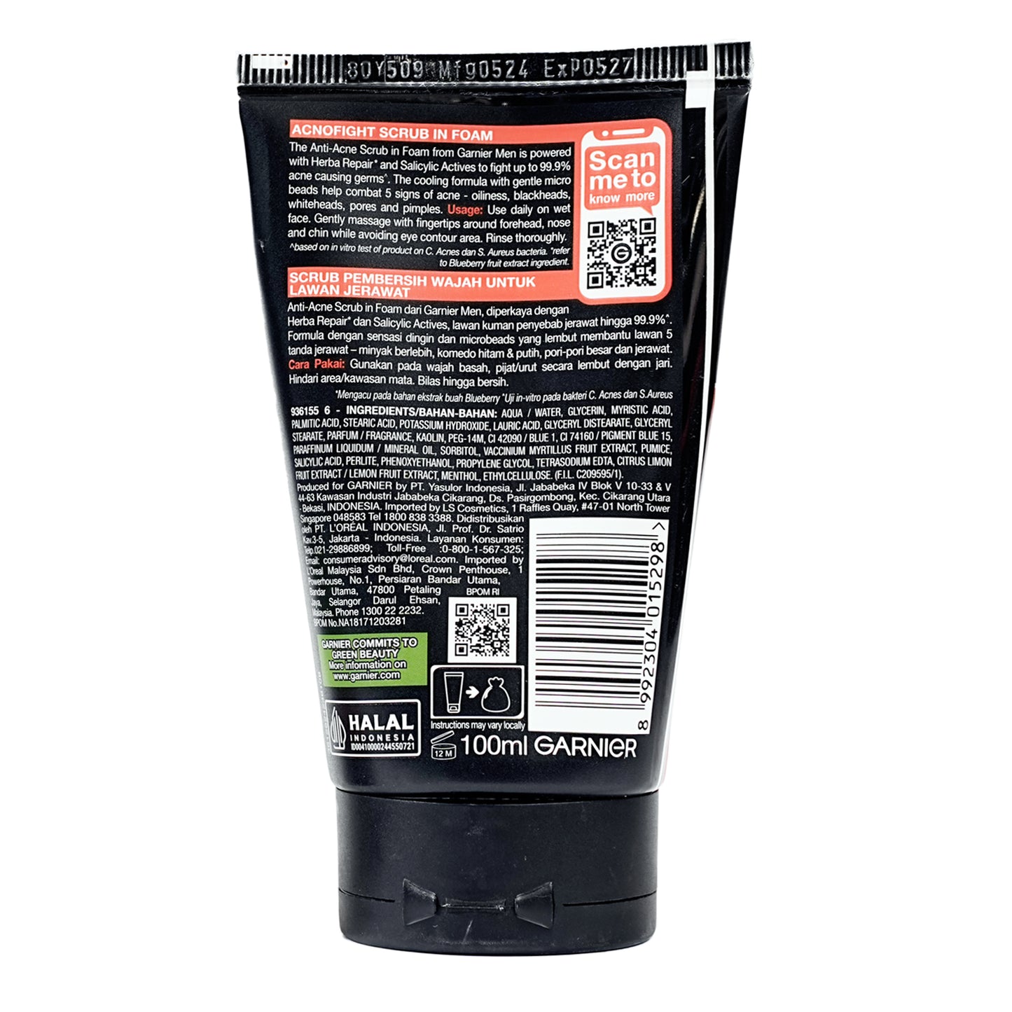 Garnier Men Acno Fight Scrub In Foam 100 ml