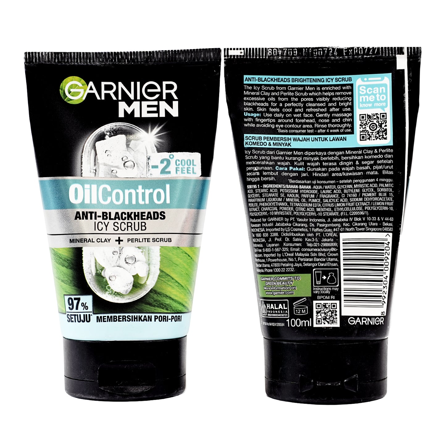 Garnier Men Oil Control Icy Scrub 100 ml