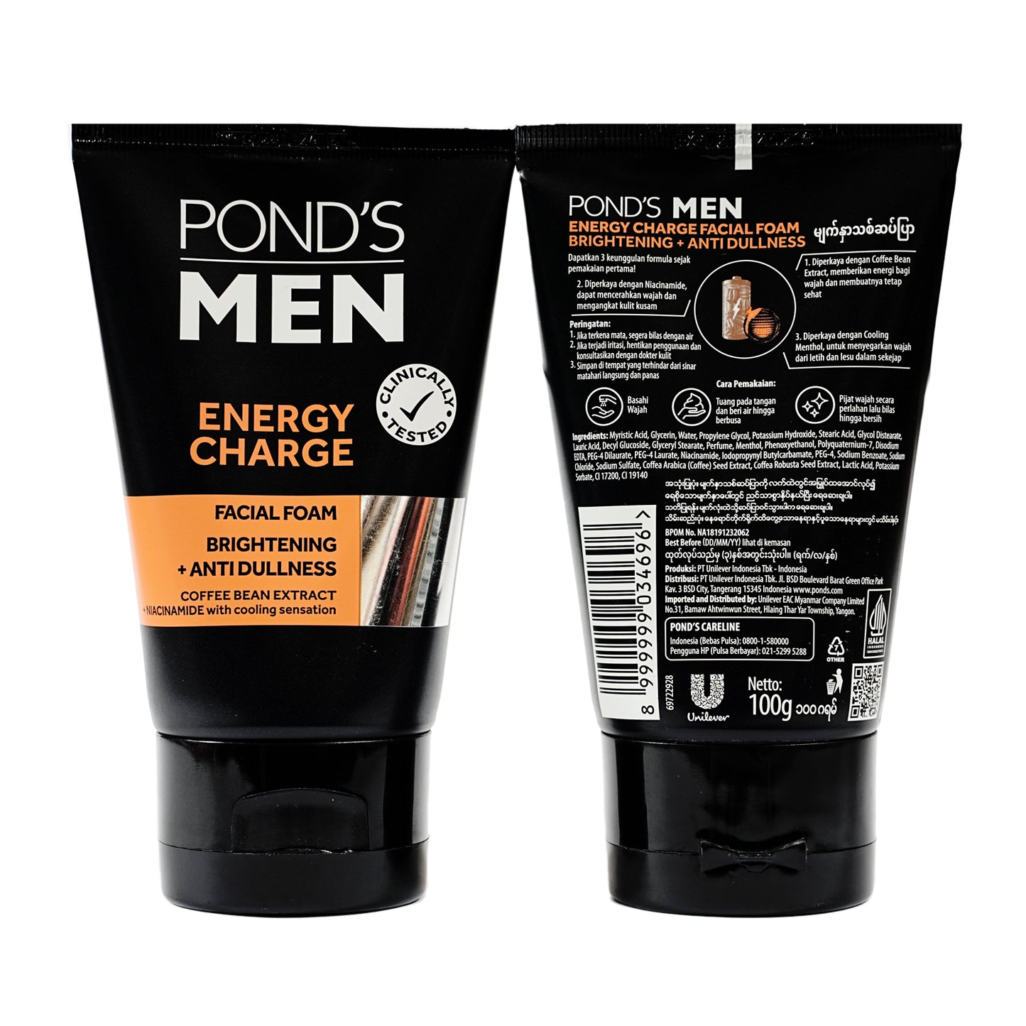 Pond's Men Energy Charge Facial Scrub 100 gm