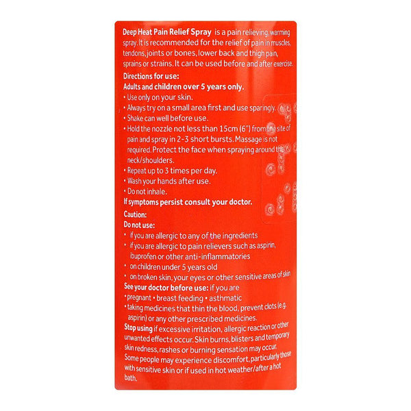Deep Heat Pain Relief Spray 150ml