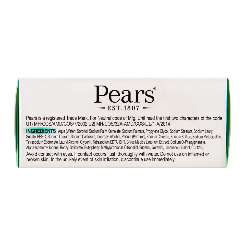 Pears Transparent Soap With Mint Extracts 125g