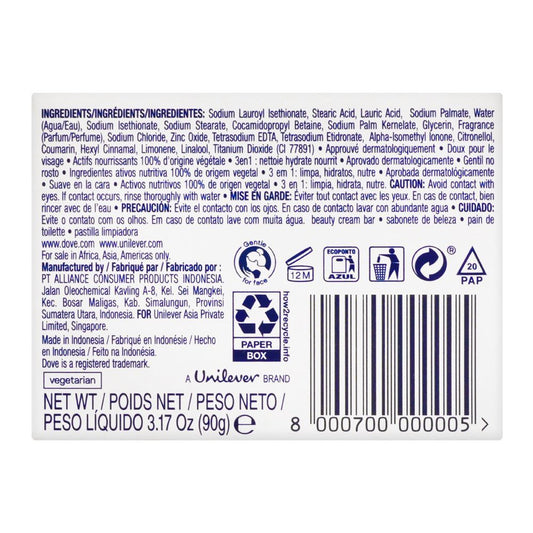 Dove Beauty Cream Bar White Deep Moisture For Soft Skin 90g