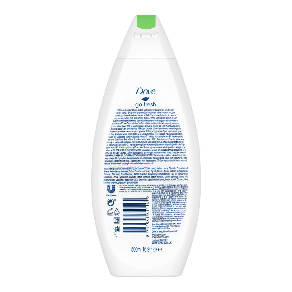 Dove Cucumber & Green Tea Scent Body Wash 500ml