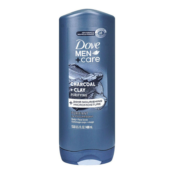 Dove Men+ Care Charcoal + Clay Purifying Micro Moisture Body & Face Wash 400ml