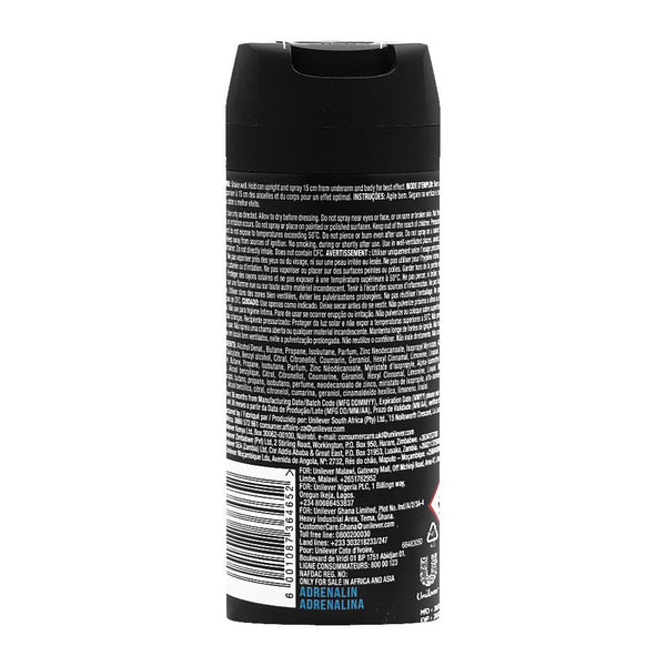 Axe Adrenalin Deodorant Spray, For Men, 150ml