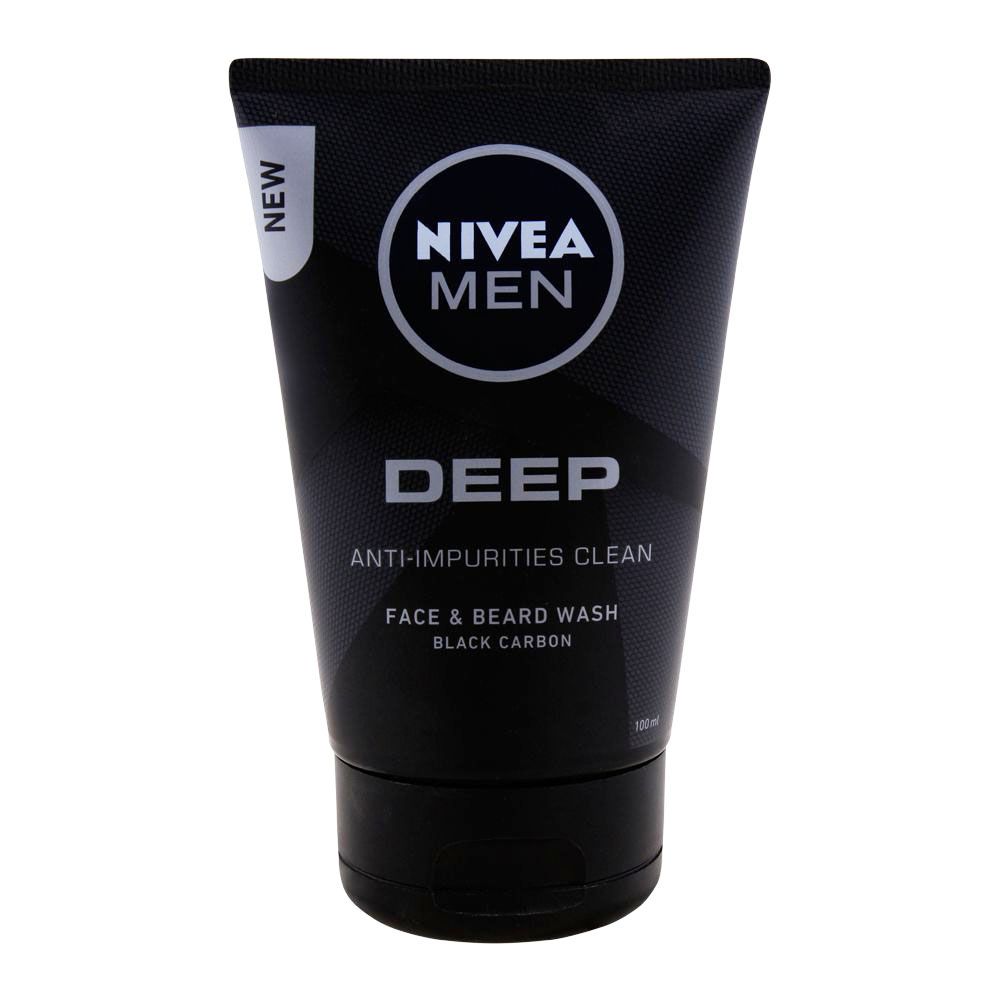 Nivea Men Deep Anti-Impurities Clean Face & Beard Wash Black Carbon 100ml