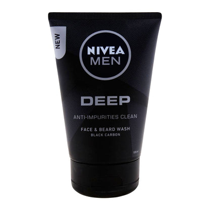 Nivea Men Deep Anti-Impurities Clean Face & Beard Wash Black Carbon 100ml