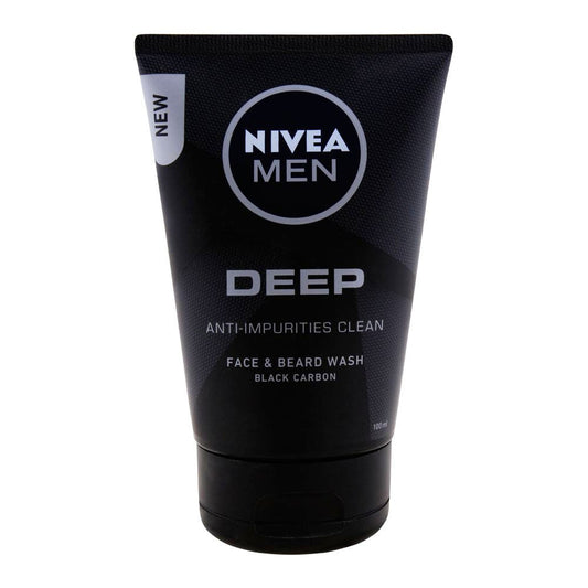 Nivea Men Deep Anti-Impurities Clean Face & Beard Wash Black Carbon 100ml