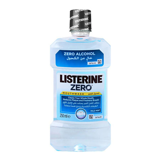 Listerine Mouthwash, Zero Alcohol, 250ml
