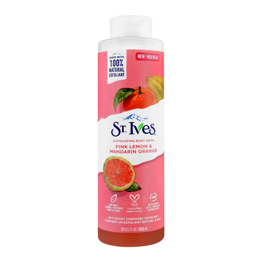St. Ives Pink Lemon & Mandarin Orange Exfoliating Body Wash 650ml