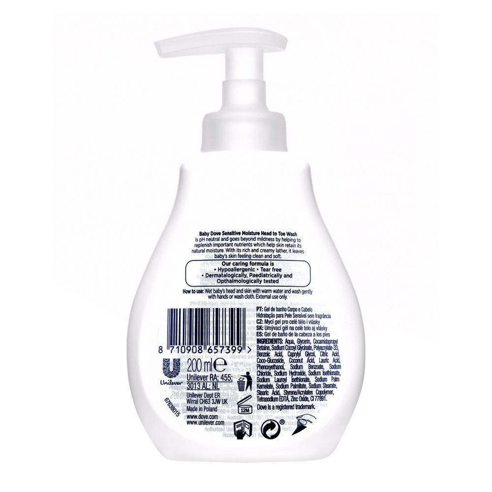 Dove Baby Head To Toe Wash Sensitive Moisture 200ml