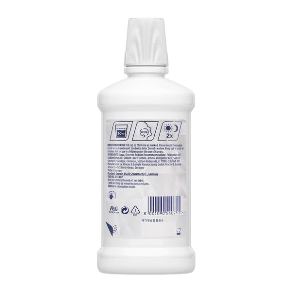 Oral-B 3D White Luxe 7 Perfection Clean Mint Mouthwash, 500ml