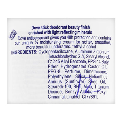 Dove Beauty Finish Anti Perspirant Deodorant Stick For Women 40ml