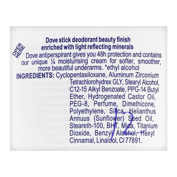 Dove Beauty Finish Anti Perspirant Deodorant Stick For Women 40ml