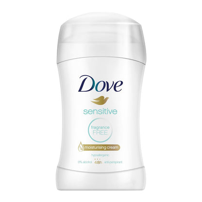 Dove Sensitive Fragrance Free Anti Perspirant Deodorant Stick 40g