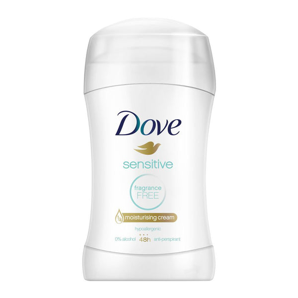 Dove Sensitive Fragrance Free Anti Perspirant Deodorant Stick 40g