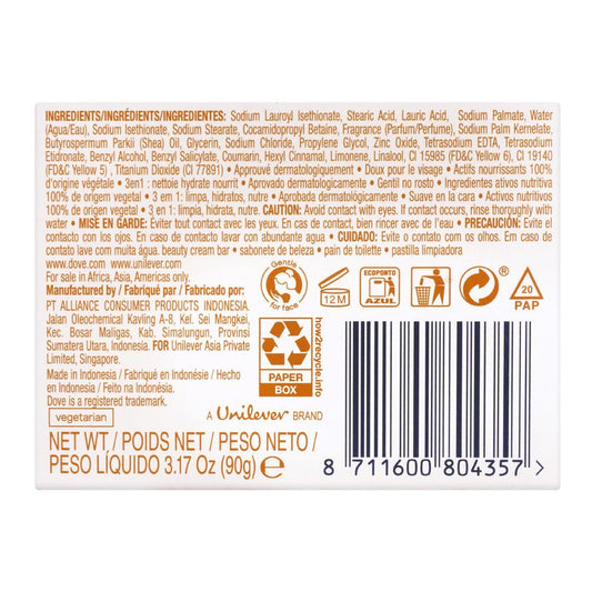 Dove Pampering Beauty Cream Bar With Shea Butter & Warm Vanilla Scent 90g