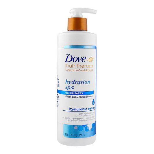 Dove Hair Therapy Hydration Spa 0% Sulfates Hyaluronic Acid Shampoo 400ml