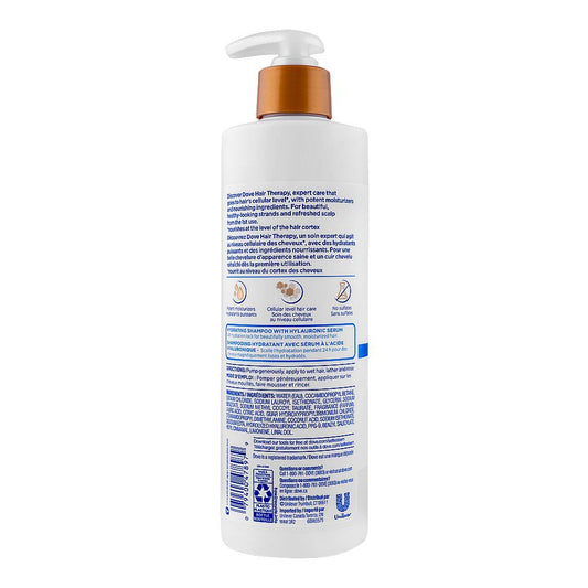 Dove Hair Therapy Hydration Spa 0% Sulfates Hyaluronic Acid Shampoo 400ml