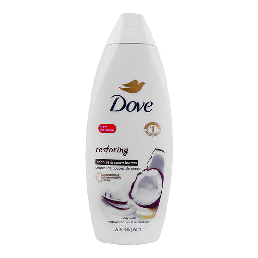 Dove Restoring Coconut & Cocoa Butters Micro Biome Nutrient Serum Body Wash 650ml