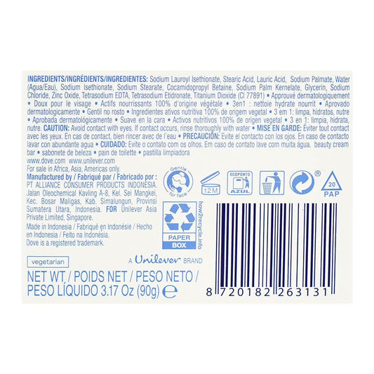 Dove Sensitive Skin Hypoallergenic Beauty Bar 90g