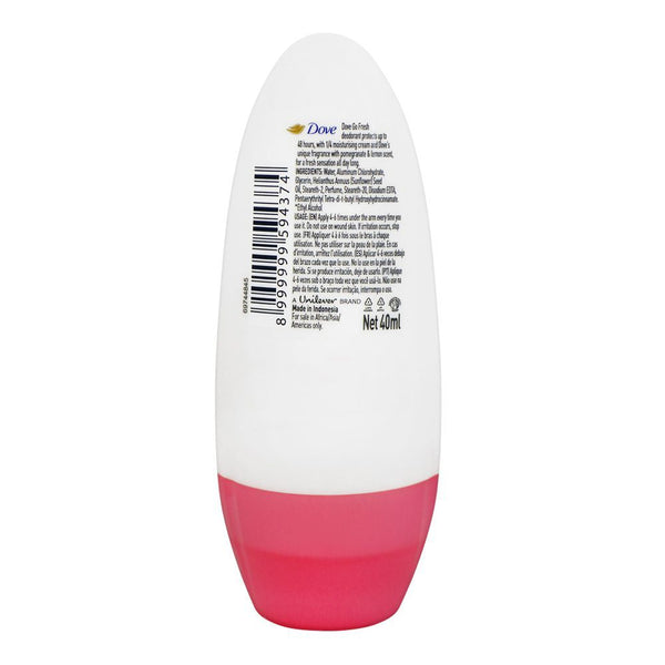 Dove Go Fresh Pomegranate & Lemon Deodorant Roll On For Women 40ml