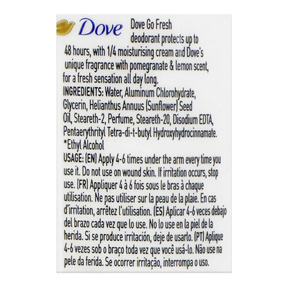 Dove Go Fresh Pomegranate & Lemon Deodorant Roll On For Women 40ml