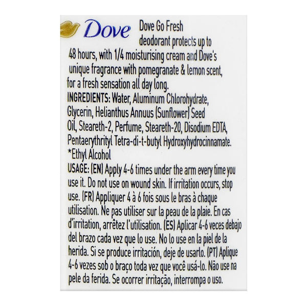 Dove Go Fresh Pomegranate & Lemon Deodorant Roll On For Women 40ml
