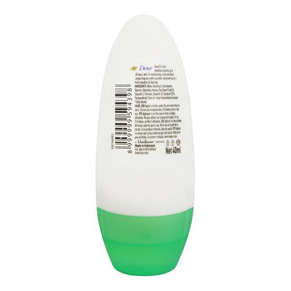 Dove Go Fresh Cucumber & Green Tea Roll On For Women 40ml