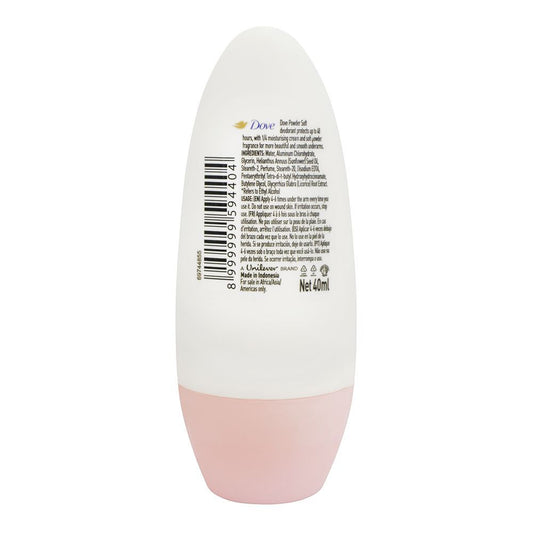 Dove Powder Soft 48 Hour Anti-Perspirant Deodorant Roll On For Women 40ml