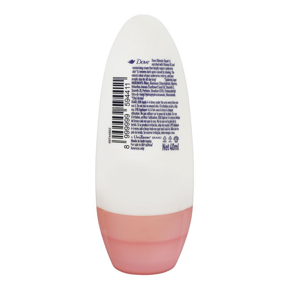 Dove Ultimate Repair 48-Hour Anti-Perspirant Deodorant Roll On 40m