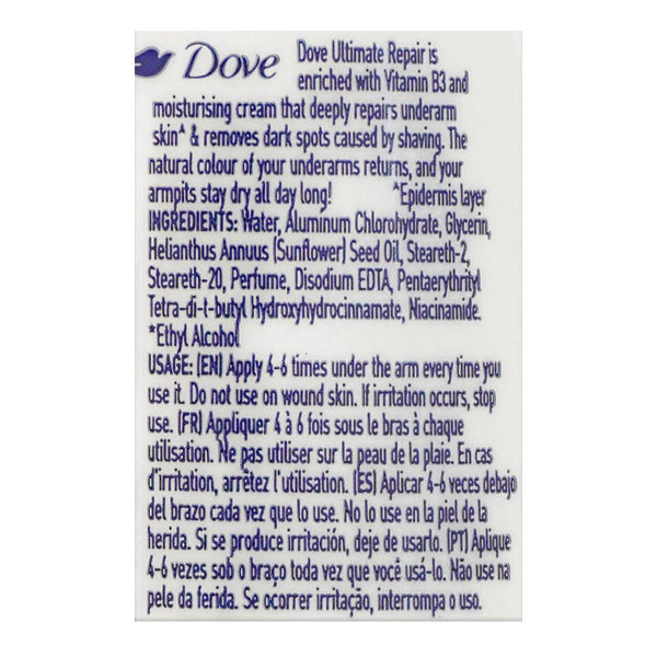 Dove Ultimate Repair 48-Hour Anti-Perspirant Deodorant Roll On 40m