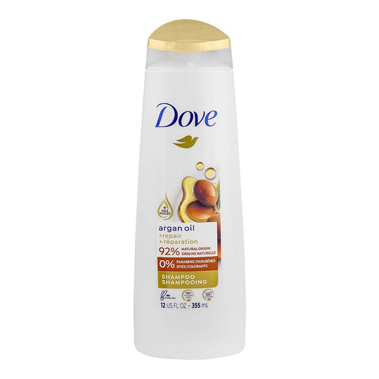 Dove Argan Oil Paraben Free Shampoo For Damaged Hair 355ml