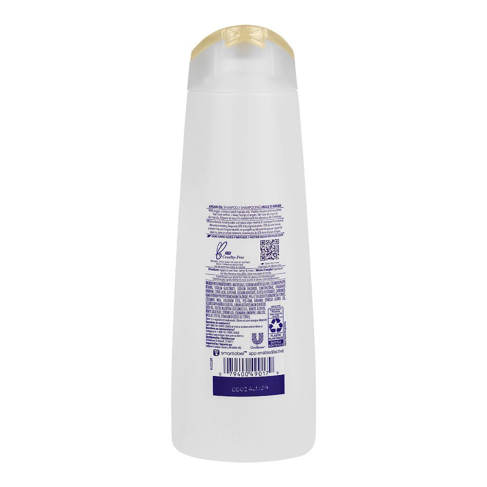 Dove Argan Oil Paraben Free Shampoo For Damaged Hair 355ml