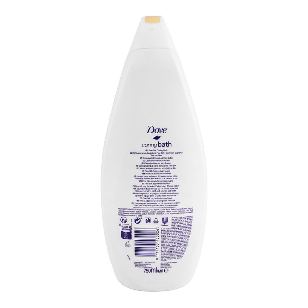 Dove Caring Bath Fine Silk Body Wash 750ml