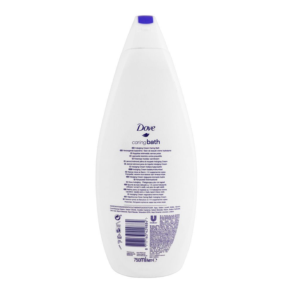 Dove Caring Bath Indulging Cream Body Wash 750ml
