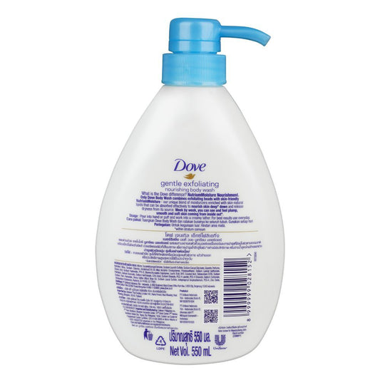 Dove Gentle Exfoliating Nourishing Body Wash Pump 550ml