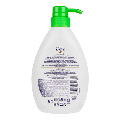 Dove Go Fresh Cucumber & Green Tea Body Wash Pump, 550ml
