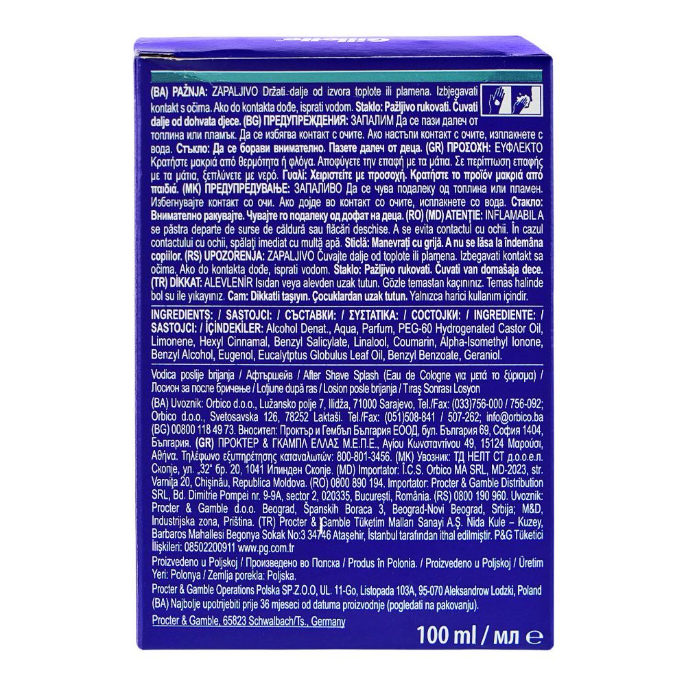 Gillette Refreshing After Shave Splash, 100ml