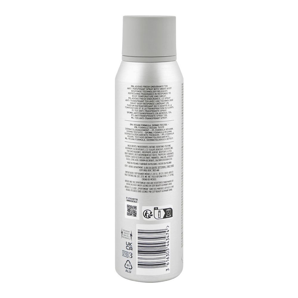 Adidas Deodorant Body Spray Fresh Endurance For Men 150ml