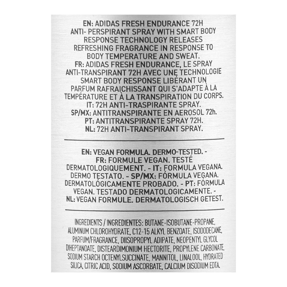 Adidas Deodorant Body Spray Fresh Endurance For Men 150ml
