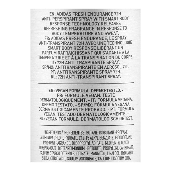 Adidas Deodorant Body Spray Fresh Endurance For Men 150ml