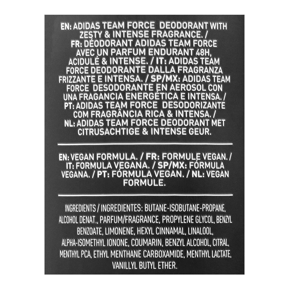 Adidas Deodorant Body Spray Team Force For Men 150ml