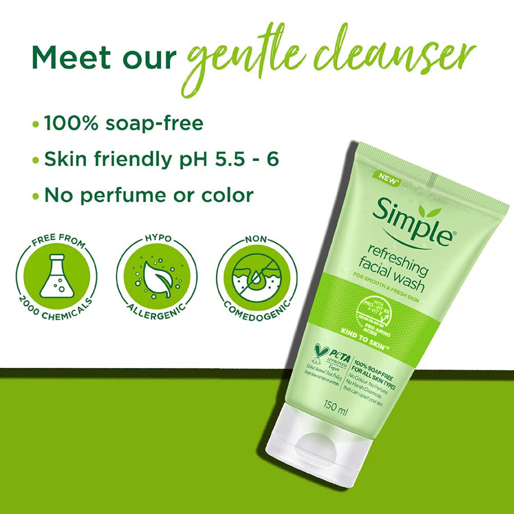 Simple Refreshing Facial Wash Gel 150 ml